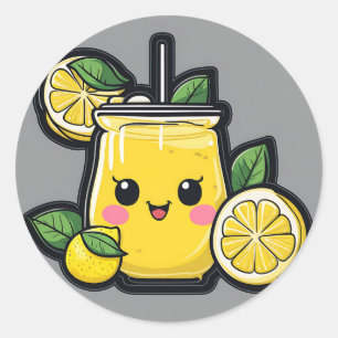 Lemonade Refreshing Drink Classic Round Sticker