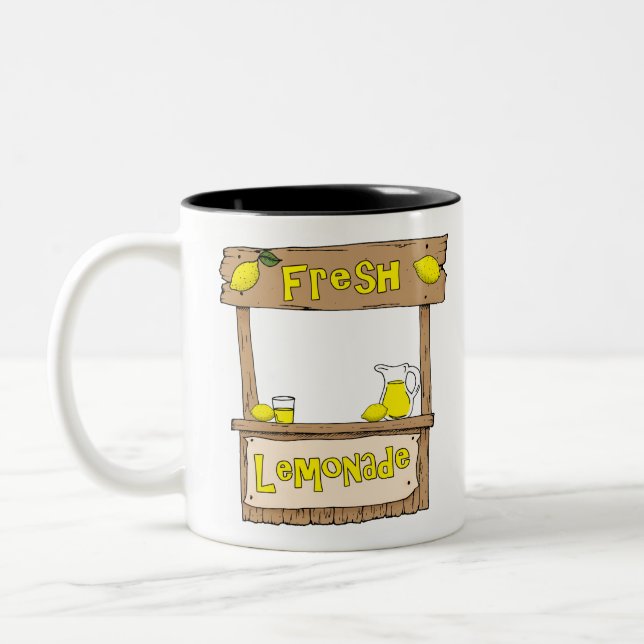 lemonade sign Two-Tone coffee mug (Left)
