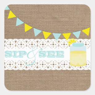 Lemonade Sip And See Baby Boy Sticker