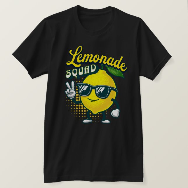 Lemonade Squad Fun Lemon Fruit Graphic Tee  (Design Front)