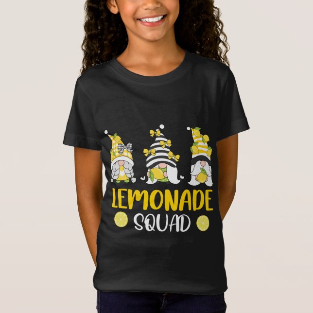 Lemonade Squad Summer Funny Gnomes Lemon Fruit Lov T-Shirt (Front)