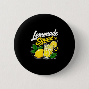 Lemonade squad summer lemon drink lover crew button