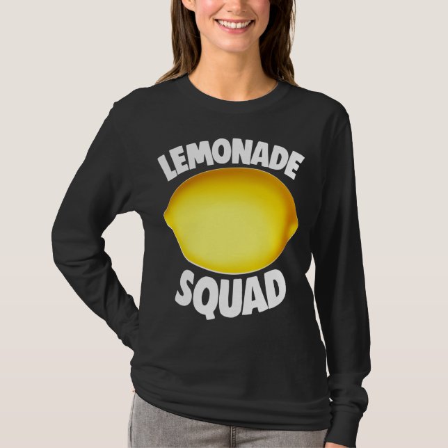 Lemonade Squad Summer Tropical Yellow Fruit T-Shirt (Front)