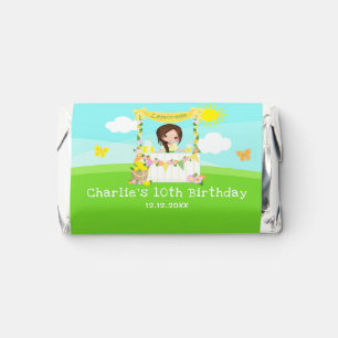 Lemonade Stand Birthday Brown Hair Girl Hershey's Miniatures