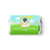 Lemonade Stand Birthday Dark Skin Girl Hershey's Miniatures