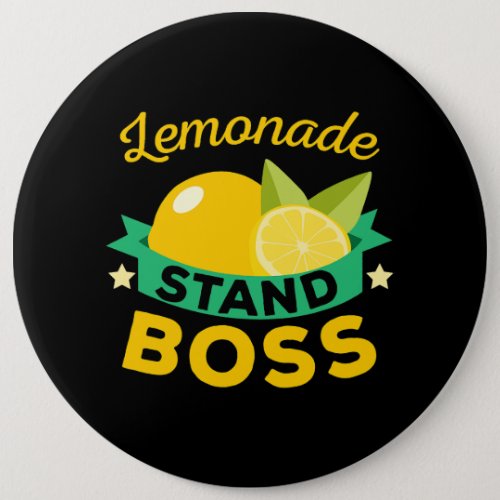 Lemonade Stand Boss Lemon Lover Fruit Beverage Button