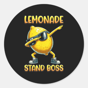 Lemonade Stand Boss Summer Entrepreneur Cool Lemon Classic Round Sticker