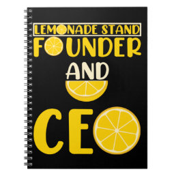 Lemonade Stand Boys Girl Funny CEO Notebook