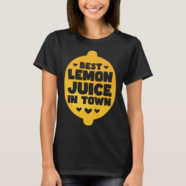 Lemonade Stand Business Boss Sell Lemon Juice Crew T-Shirt (Front)