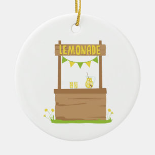 Lemonade Stand Ceramic Ornament