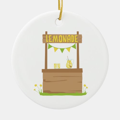 Lemonade Stand Ceramic Ornament
