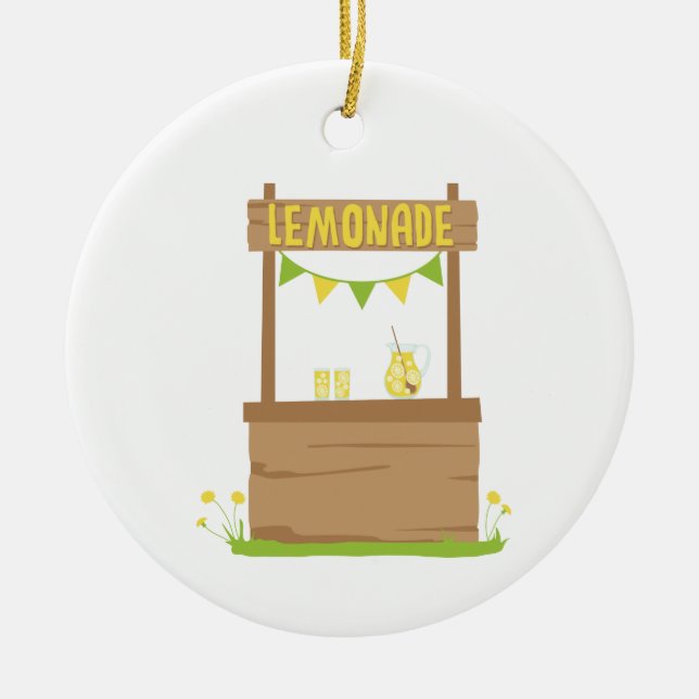 Lemonade Stand Ceramic Ornament (Front)