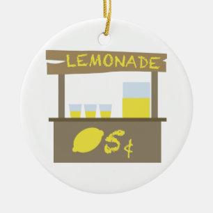 Lemonade Stand Ceramic Ornament
