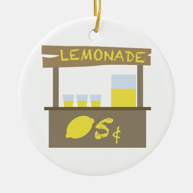 Lemonade Stand Ceramic Ornament (Front)