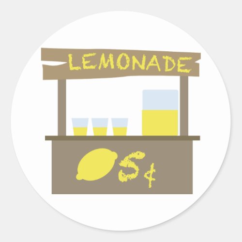 Lemonade Stand Classic Round Sticker