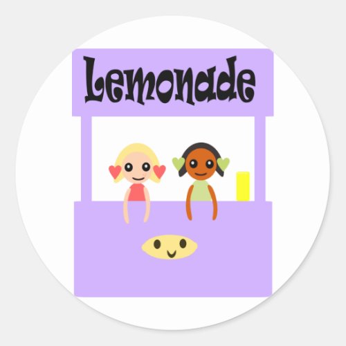 Lemonade Stand Classic Round Sticker