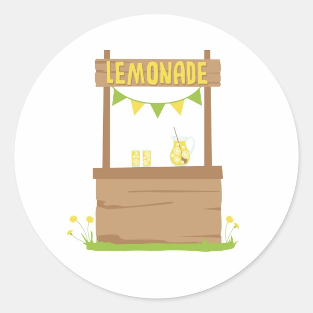 Lemonade Stand Classic Round Sticker (Front)