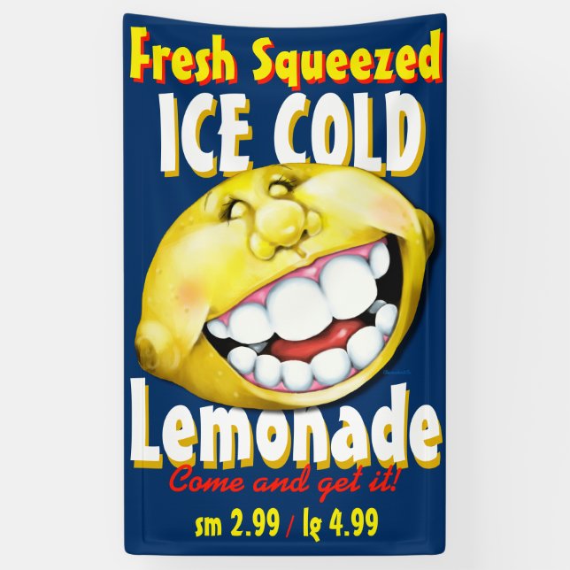 Lemonade Stand Customizable Advertising Promo Banner (Vertical)