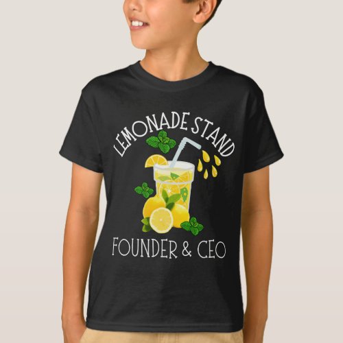 Lemonade Stand Founder And CEO Lemon Juice Boss T_Shirt