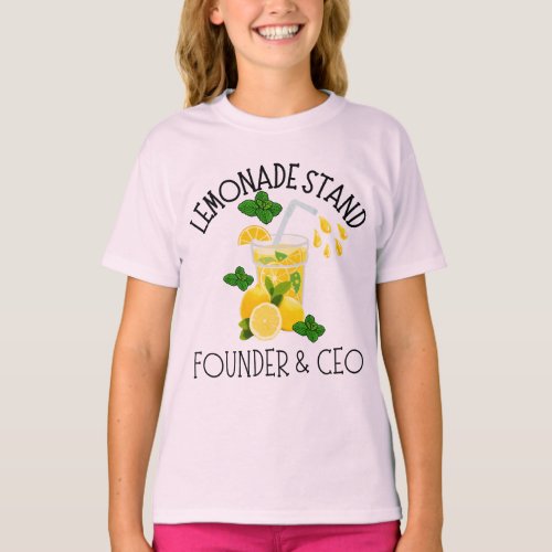 Lemonade Stand Founder And CEO Lemon Juice Lover T_Shirt