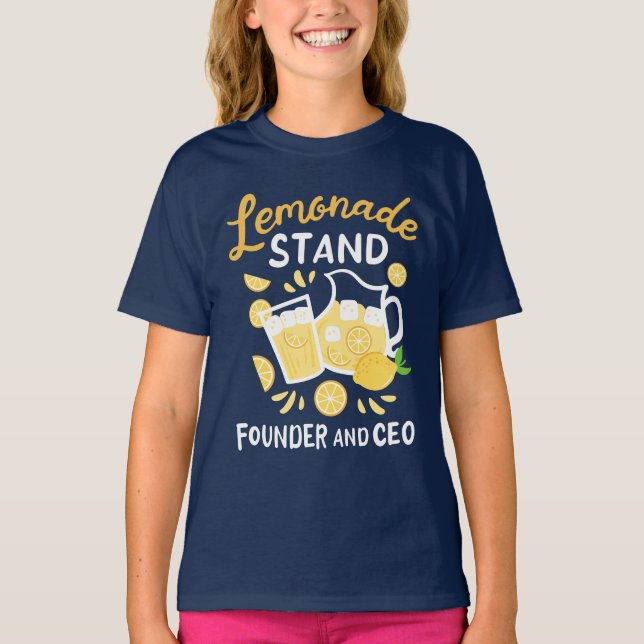 Lemonade Stand Founder CEO Small Business Owner T-Shirt (Front)