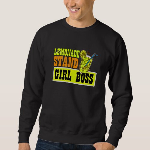 Lemonade Stand Girl Boss  Lemon Juice Business Sweatshirt