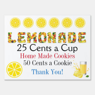 Lemonade Stand Lawn Sign - srf