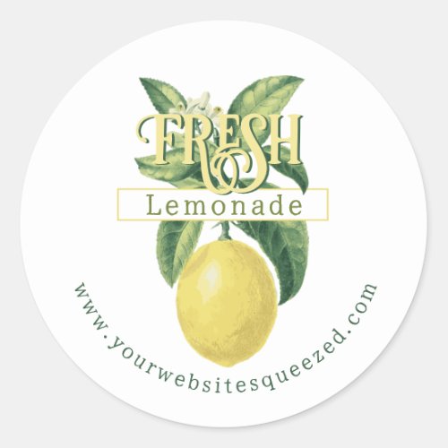 Lemonade Stand Lemon Crew Vintage Classic Round Sticker