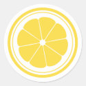 Lemonade Stand Lemon Stickers