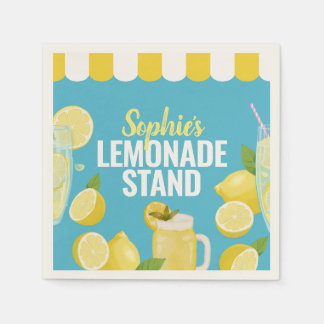 Lemonade Stand Lemons with Name Napkins