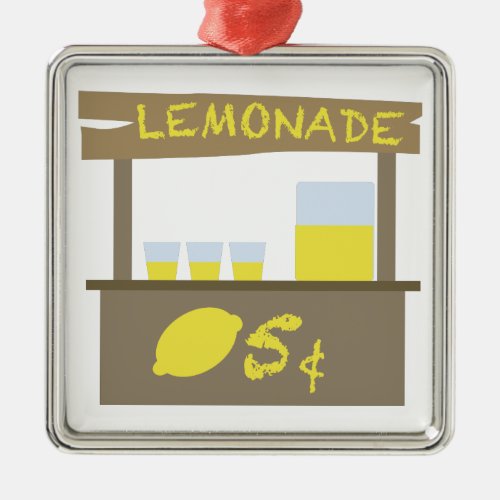 Lemonade Stand Metal Ornament