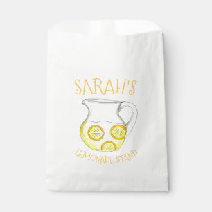 Lemonade Stand Refreshing Yellow Lemon Ade Pitcher Favor Bag