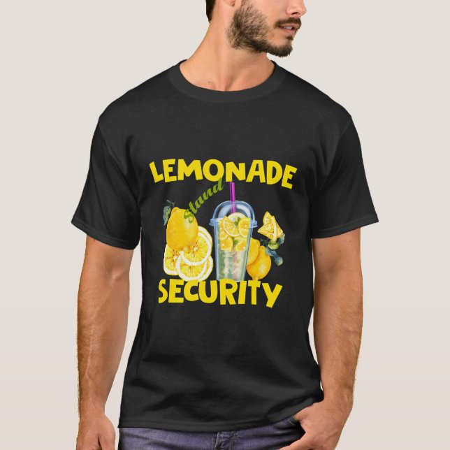 Lemonade Stand Security Funny Mix Juice Maker Sarc T-Shirt (Front)