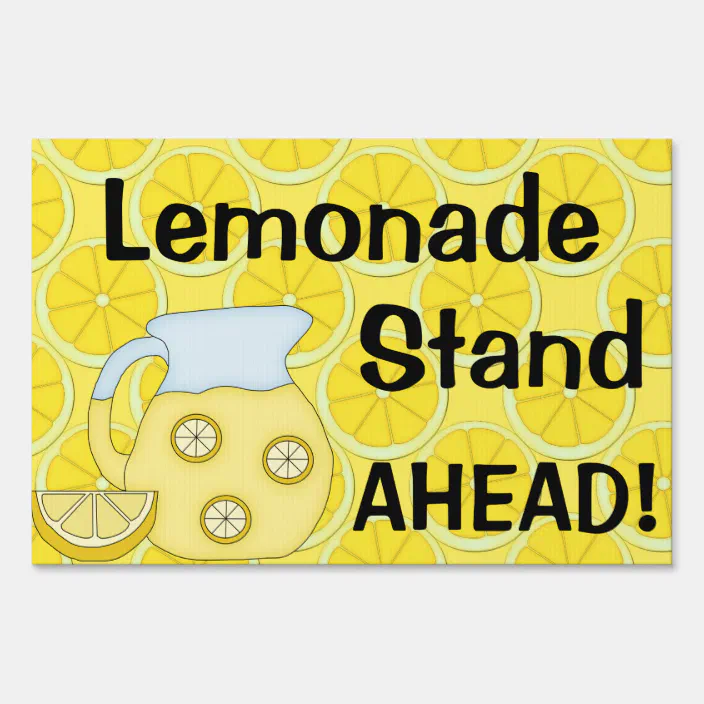 Lemonade Stand Sign Zazzle Com Lemonade Stand Sign Zazzle Com