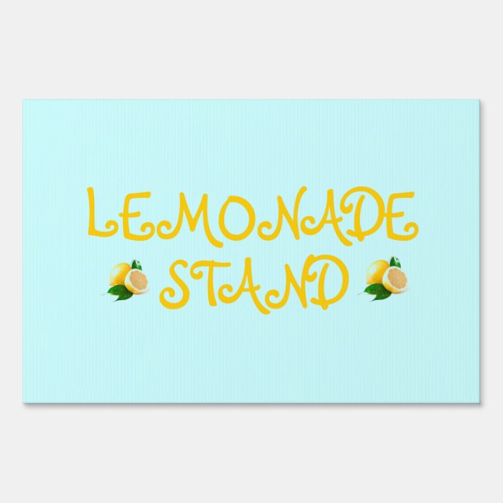 Lemonade Stand Sign | Zazzle.com