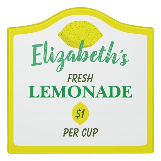 Lemonade Stand Sign (Large Crest Front)