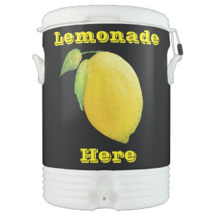 Lemonade Stand Sign Watercolor Painting Design  Beverage Cooler