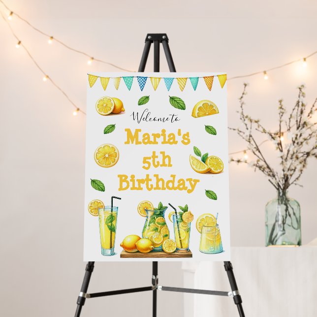 Lemonade Stand Watercolor Welcome Sign (In Situ (Stand))