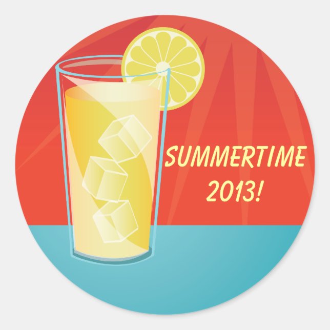 Lemonade Summertime Party Stickers (Front)