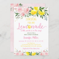 pink lemonade invitations