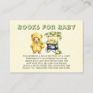 Lemonade Teddy Bear Yellow Books For Baby Business Card