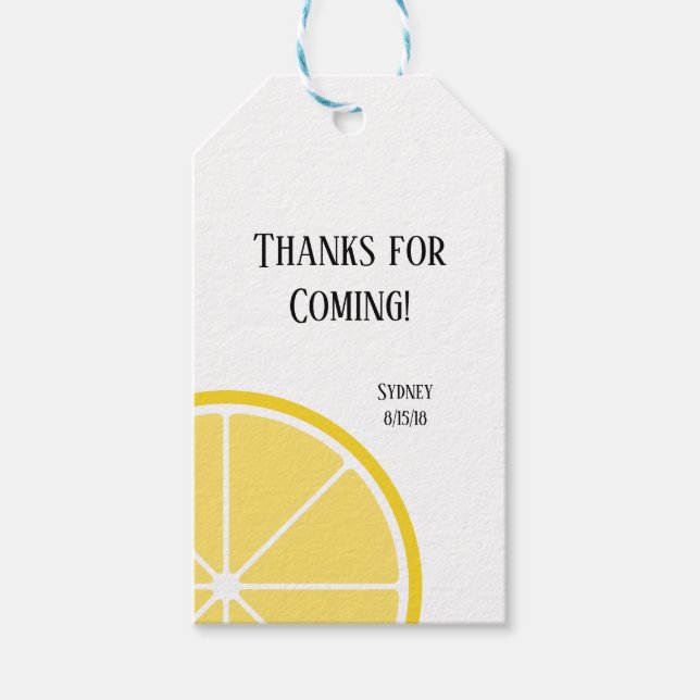 Lemonade Thank You Tag (Front)