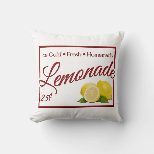 Lemonade Throw Pillow (Front)