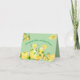 Lemonade Vibes and Good Times  Note Card