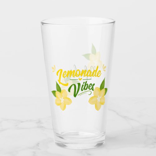 Lemonade vibes glass