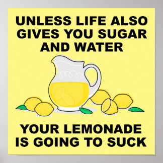 When Life Gives You Lemons Make Lemonade Posters | Zazzle