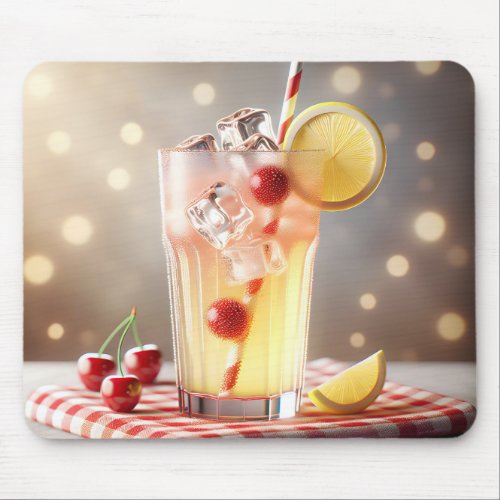 Lemonade With Cherries Mouse Pad
