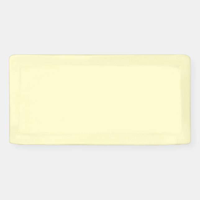 Lemonade Yellow Solid Color | Classic Elegant Banner (Horizontal)