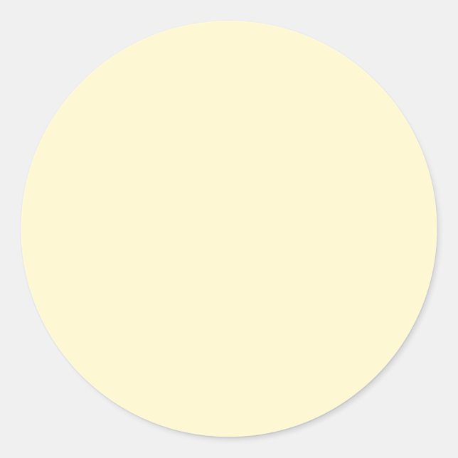 Lemonade Yellow Solid Color | Classic Elegant Classic Round Sticker (Front)