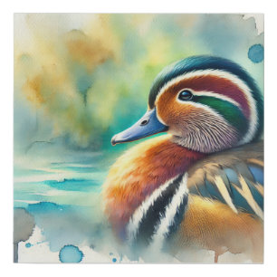 Lemonbreasted duck 111024AREF131 - Watercolor Faux Canvas Print